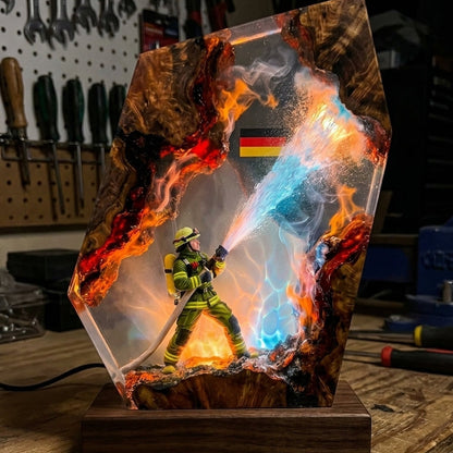 Feuerwehr Resin Lampe