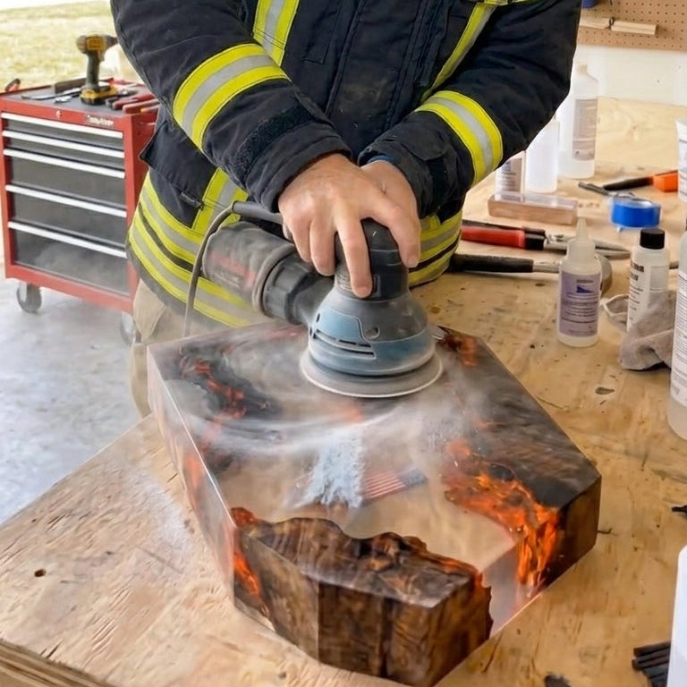 Feuerwehr Resin Lampe