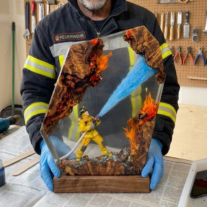 Feuerwehr Resin Lampe